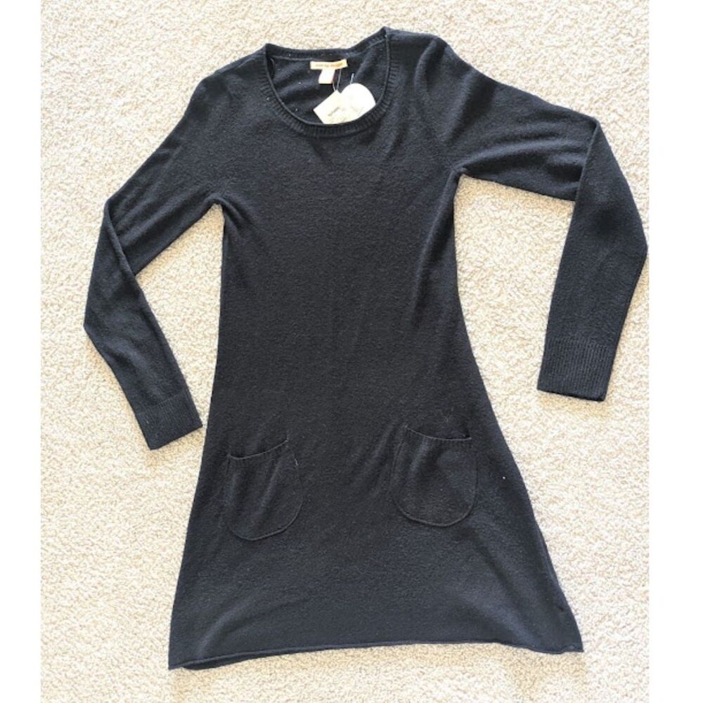 NWT Love By Design Black A-line Girls' Sweater Dress with Pockets Sz L